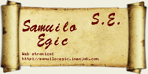 Samuilo Egić vizit kartica